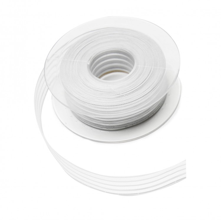 FANTAZİ ŞİFON KURDELE SİMLİ 2,5CM-20MT -BEYAZ(101)