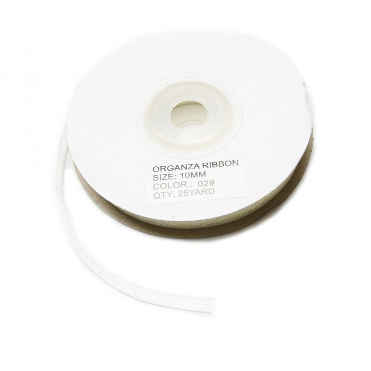 ORGANZE KURDELE 1CM/23MT-KREM(103)