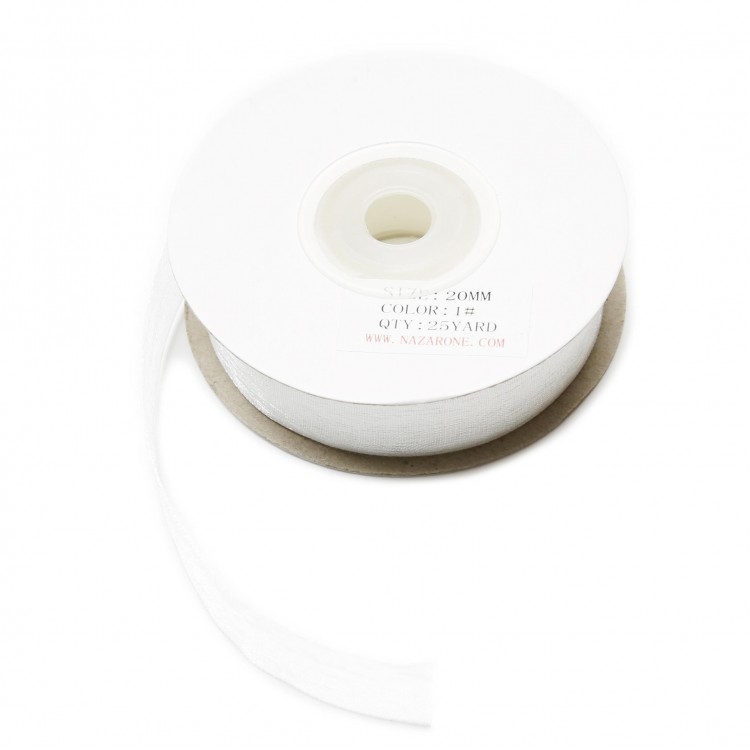 ORGANZE KURDELE 2CM-23MT-BEYAZ(101)