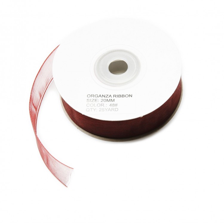 ORGANZE KURDELE 2CM-23MT-BORDO(1007)