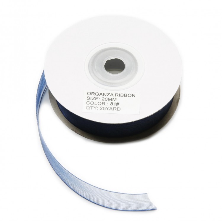 ORGANZE KURDELE 2CM-23MT-LACİVERT(1111)