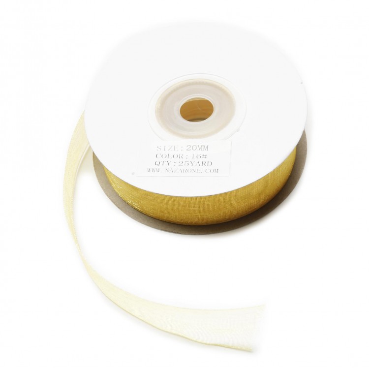 ORGANZE KURDELE 2CM-23MT-SARI(412)