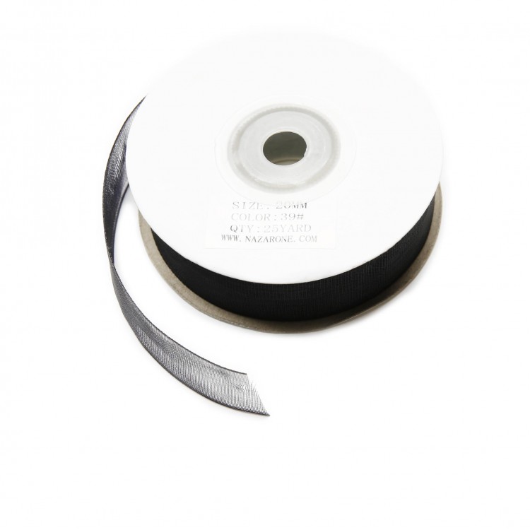 ORGANZE KURDELE 2CM-23MT-SİYAH(1812)