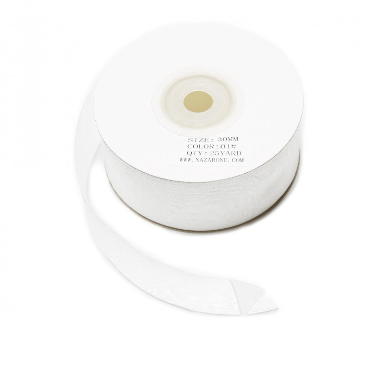 ORGANZE KURDELE 3CM-23MT-BEYAZ(101)