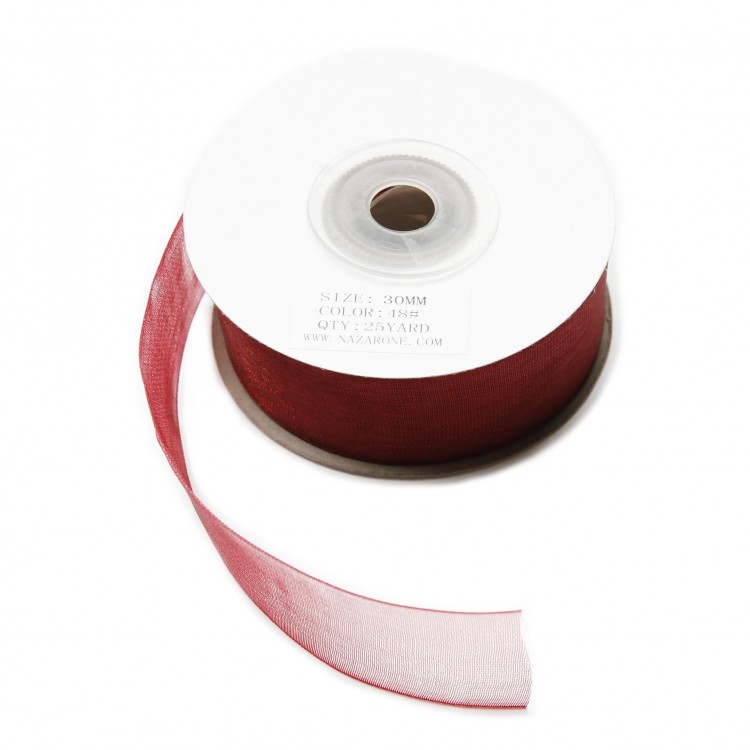 ORGANZE KURDELE 3CM-23MT-BORDO(1007)