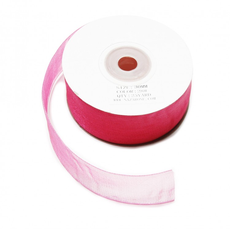 ORGANZE KURDELE 3CM-23MT-FUŞYA(803)