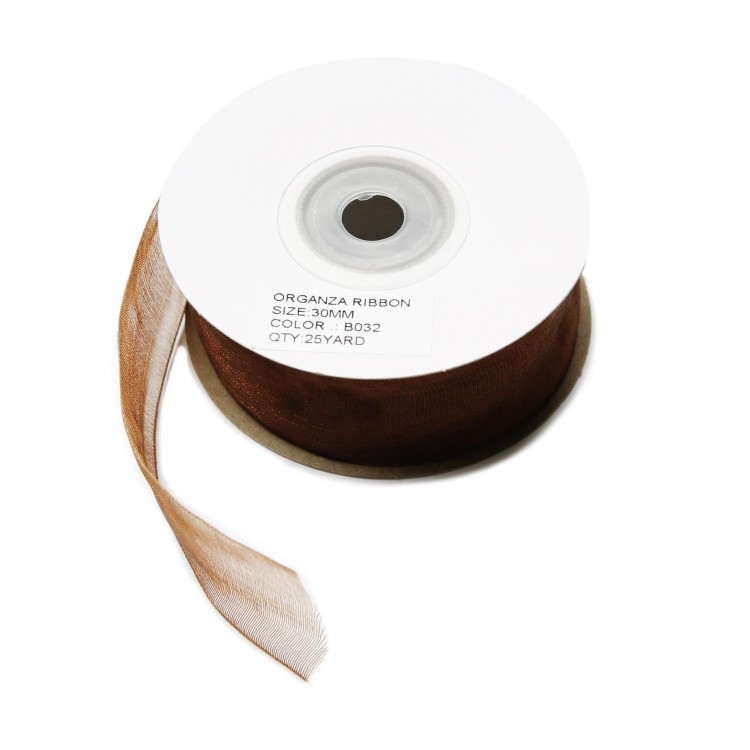 ORGANZE KURDELE 3CM-23MT-KAHVERENGİ(208)