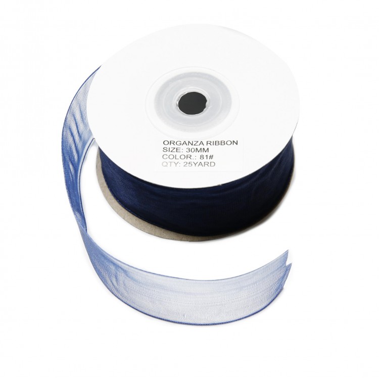 ORGANZE KURDELE 3CM-23MT-LACİVERT(1111)