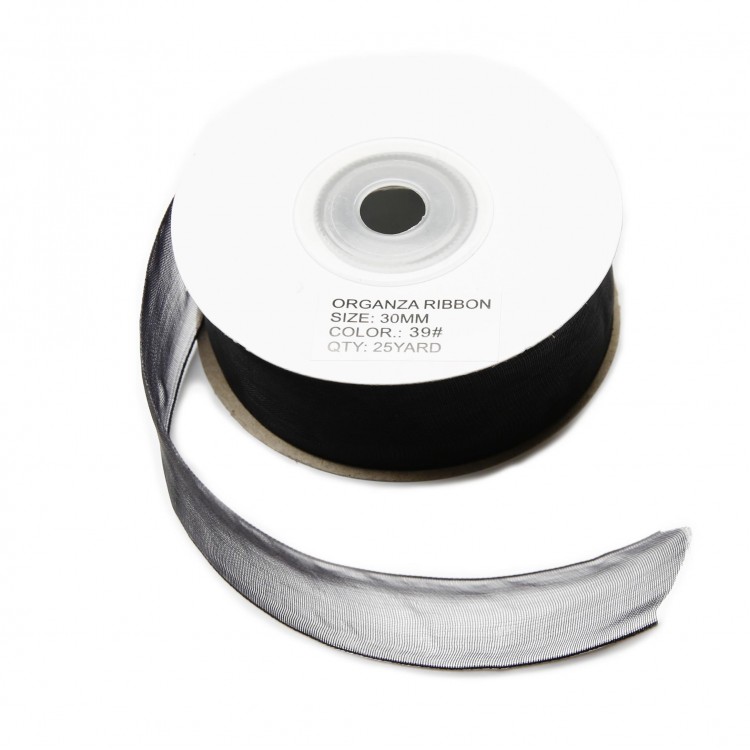 ORGANZE KURDELE 3CM-23MT-SİYAH(1812)