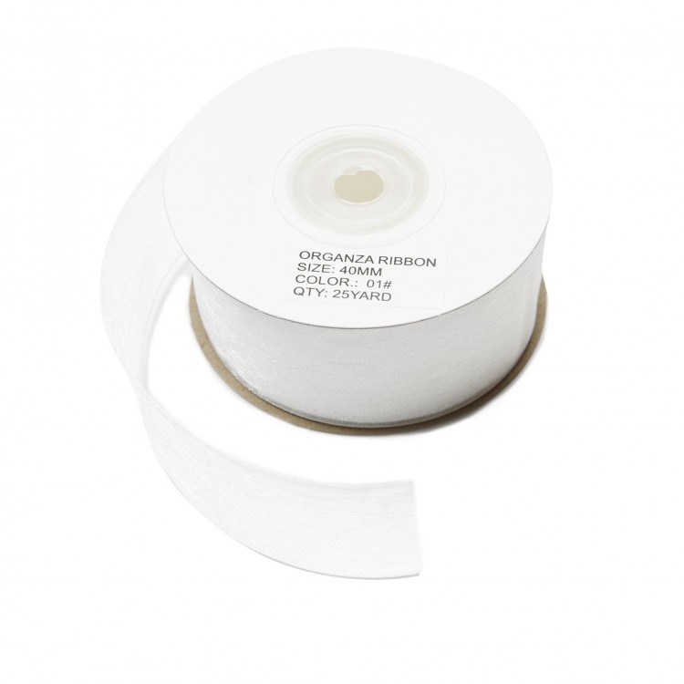 ORGANZE KURDELE 4CM-23MT-BEYAZ(101)