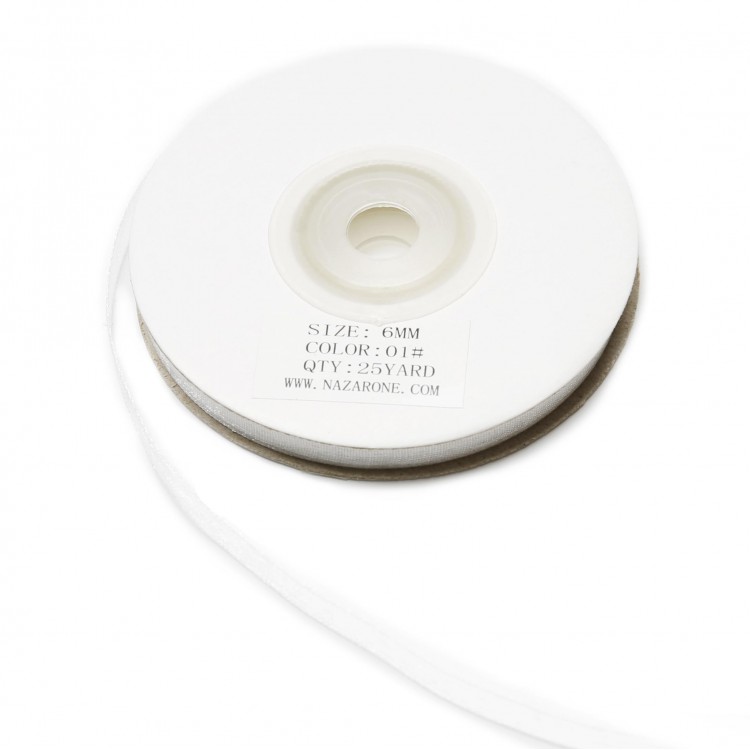 ORGANZE KURDELE 6MM/23MT-BEYAZ(101)