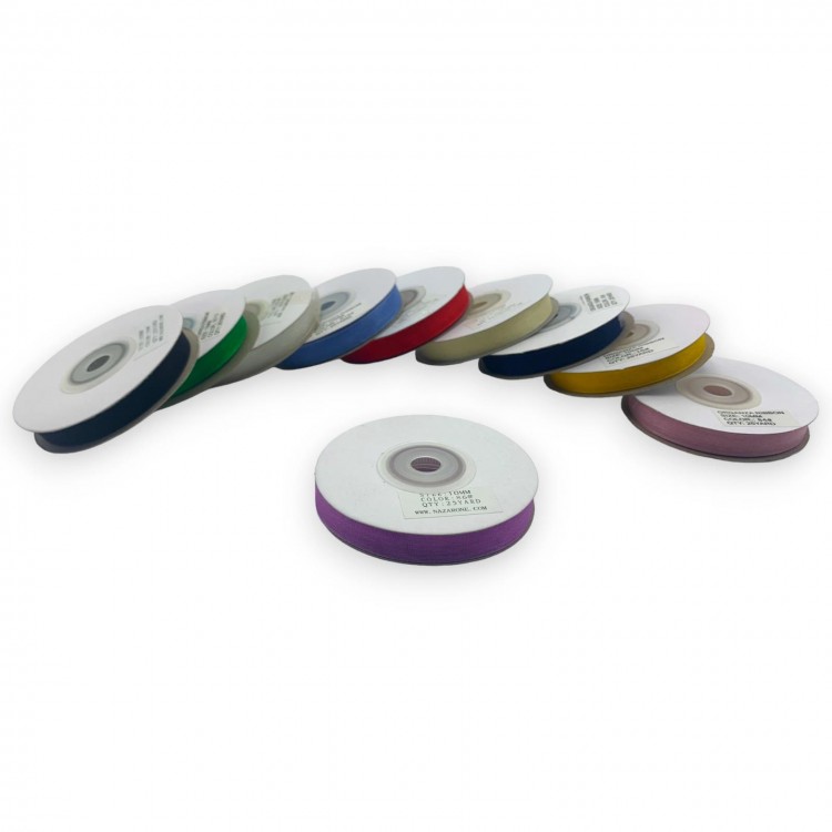 ORGANZE KURDELE SETİ 1CM/23MT 10 ADET (SET 1)