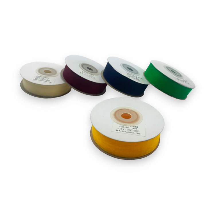 ORGANZE KURDELE SETİ 2CM/23MT 5 ADET (SET 2)