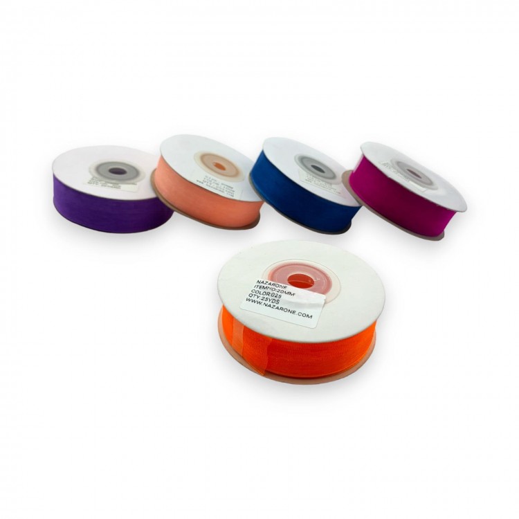 ORGANZE KURDELE SETİ 2CM/23MT 5 ADET (SET 3)