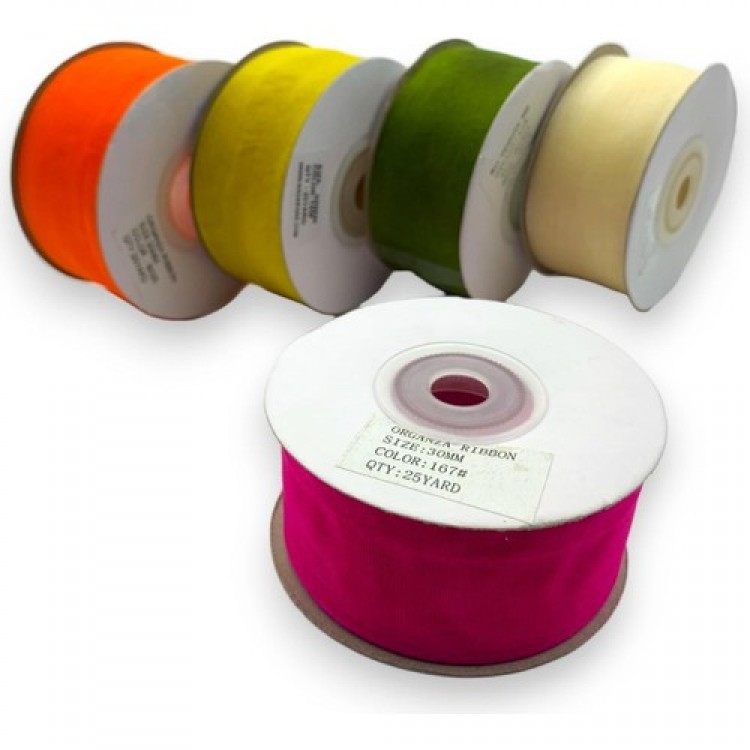 ORGANZE KURDELE SETİ 3CM/23MT 5 ADET (SET 2)