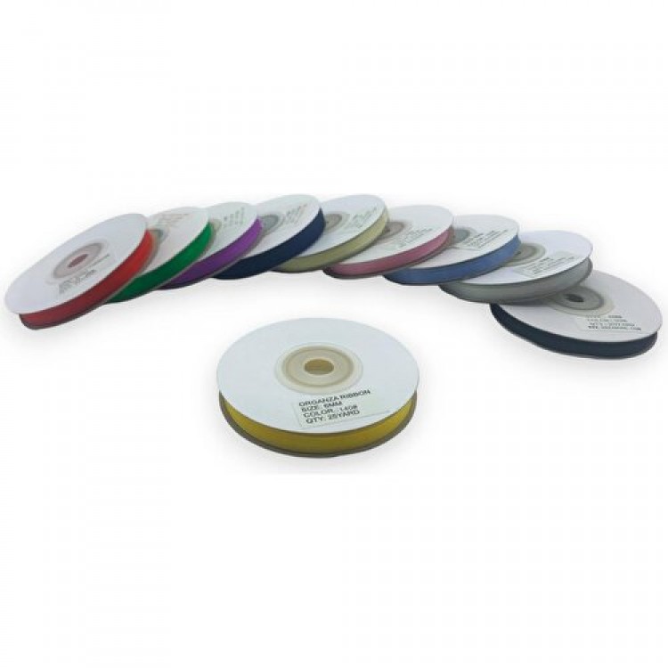 ORGANZE KURDELE SETİ 6MM/23MT 10 ADET (SET 1)