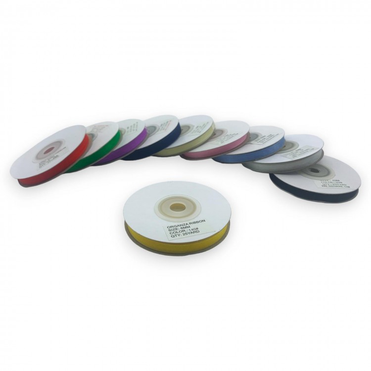 ORGANZE KURDELE SETİ 6MM/23MT 10 ADET (SET 1)