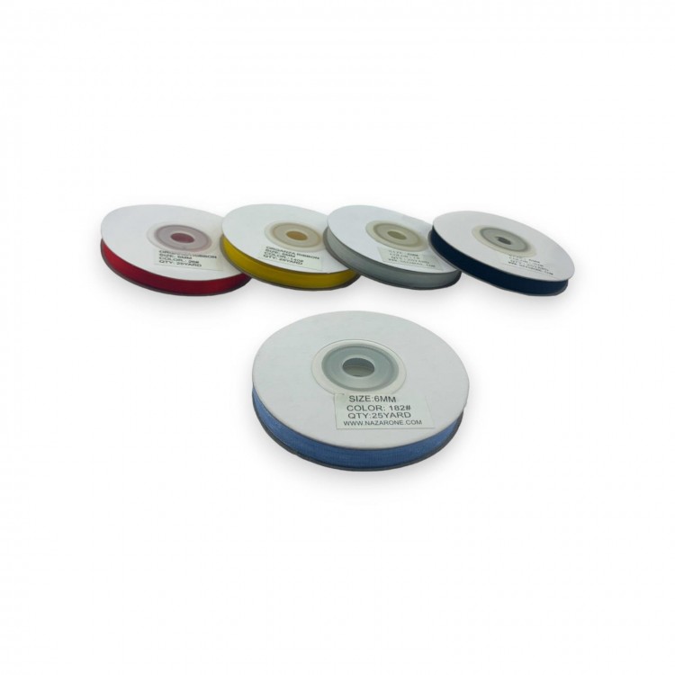 ORGANZE KURDELE SETİ 6MM/23MT 5 ADET (SET 2)