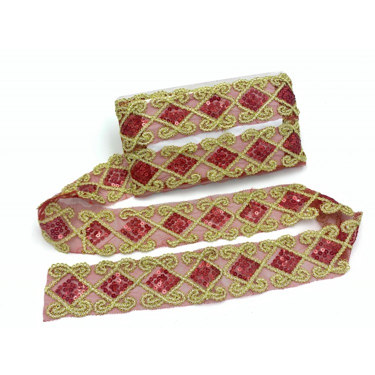 ORGANZE PUL DANTEL 3545(951) 13,5MT-KIRMIZI