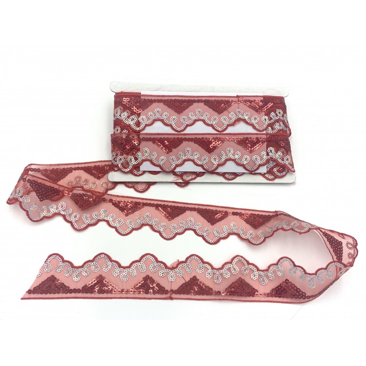 ORGANZE PUL DANTEL 3703(13-657) 13,5MT-KIRMIZI