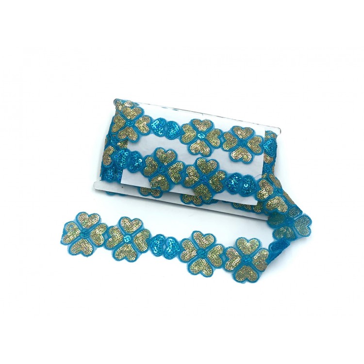 ORGANZE PUL DANTEL 4067(13-1683) 13,5MT-MAVİ ORGANZE PUL DANTEL 4067(13-1683) 13,5MT-MAVİ