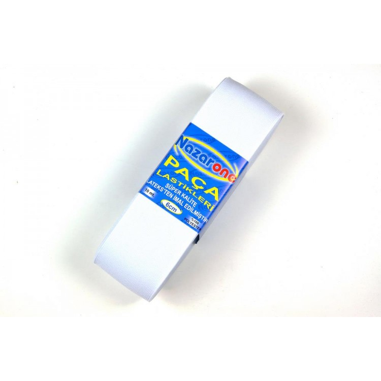 PAÇA LASTİK 6CM BEYAZ