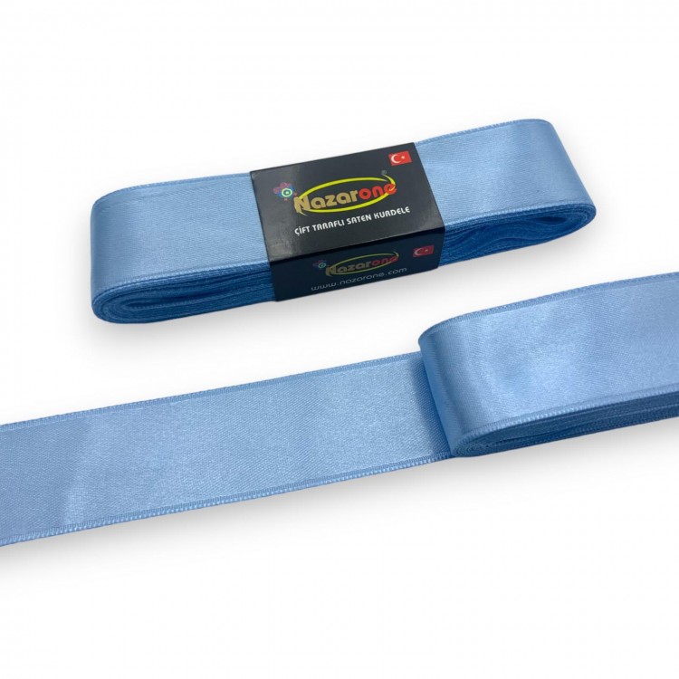 SATEN KURDELE 3CM-10MT-MAVİ(1206)