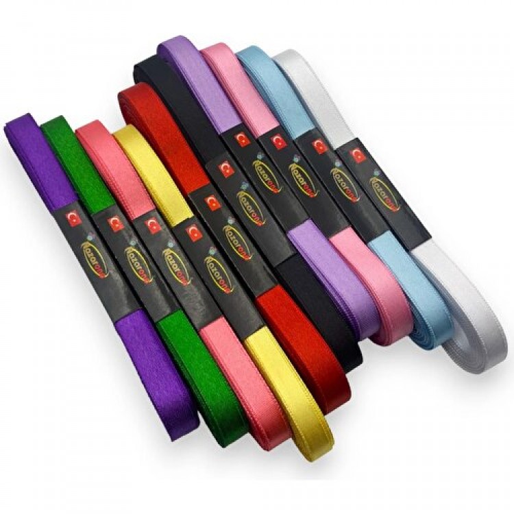SATEN KURDELE SETİ 1CM/10MT 10 ADET (SET 1)