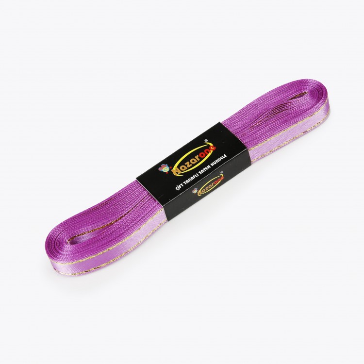 SATEN SİMLİ KURDELE 1CM-10MT-LİLA(805)