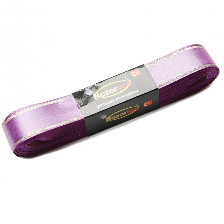 SATEN SİMLİ KURDELE 2CM-10MT-LİLA(805)