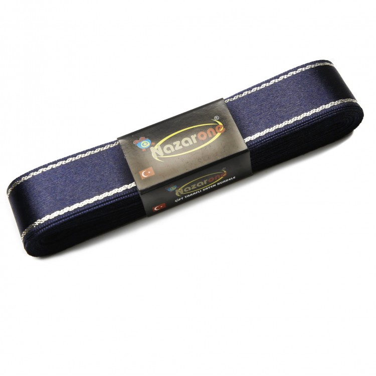 SATEN SİMLİ KURDELE 3CM-10MT-LACİVERT(1111)