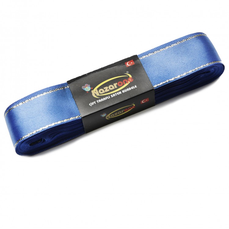 SATEN SİMLİ KURDELE 3CM-10MT-MAVİ(1206)