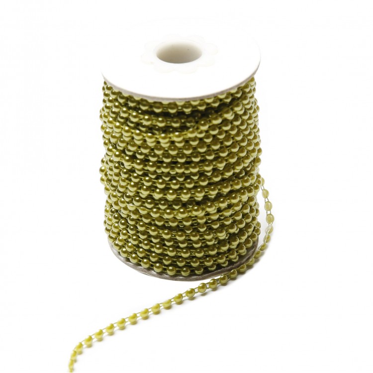 YARIM İNCİ İPE DİZİLİ MAKARA 23MT-AA079-HAKİ