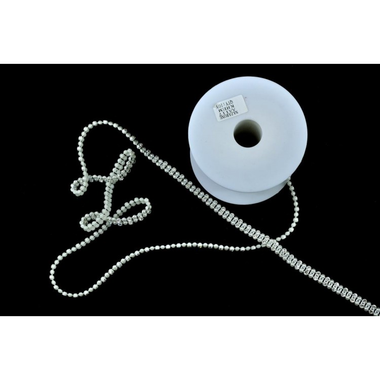 YARIM İNCİ İPE DİZİLİ MAKARA 8MT-AA117-BEYAZ