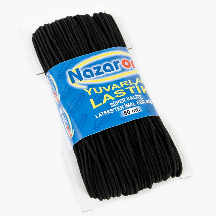 YUVARLAK LASTİK 50MT SİYAH